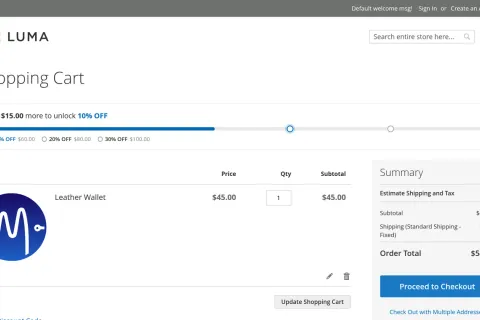 Before the first reward: $15.00 away from 10% OFF