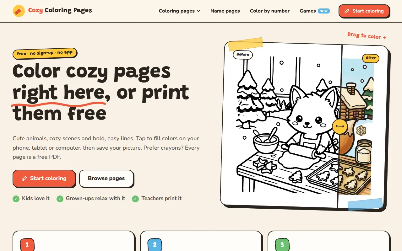 Cozy Coloring Pages homepage